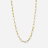 Ryna Link Chain Pearl Necklace with Freshwater Baroque Pearl in 18k Gold Vermeil