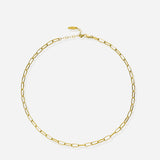 Ryna Link Chain Pearl Necklace with Freshwater Baroque Pearl in 18k Gold Vermeil