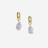 Baie Earrings with Freshwater Baroque Pearls in 18K Gold Vermeil
