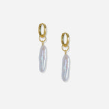 Beliz Earrings with Freshwater Baroque Pearls in 18K Gold Vermeil