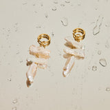 Toccata Earrings with Freshwater Baroque Pearls in 18k Gold Vermeil on Sterling Silver