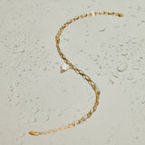 Ryna Link Chain Pearl Necklace with Freshwater Baroque Pearl in 18k Gold Vermeil