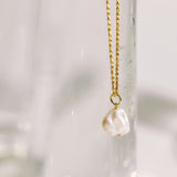 Ari Rope Pearl Necklace with Freshwater Baroque Pearl in 18K Gold Vermeil on Sterling Silver.