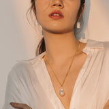 Beliz Earrings with Freshwater Baroque Pearls in 18K Gold Vermeil