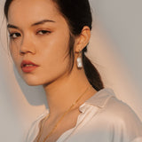 Beliz Earrings with Freshwater Baroque Pearls in 18K Gold Vermeil