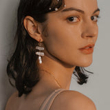 Toccata Earrings with Freshwater Baroque Pearls in 18k Gold Vermeil on Sterling Silver