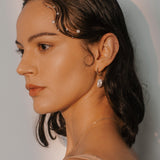 Ilana Hoop Pearl Earrings with Freshwater Baroque Pearls in 18K Gold Vermeil on Sterling Silver