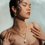 Sonette Necklace with Freshwater Baroque Pearls in 18k Gold Vermeil on Sterling Silver