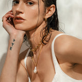 Sicil Necklace with Freshwater Baroque Pearls in 18k Gold Vermeil on Sterling Silver
