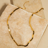 Addax Herringbone Necklace in 18K Gold Vermeil on 925 Sterling Silver