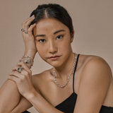 Lait and Lune Thar Ring in Rhodium Vermeil on Sterling Silver