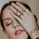Lait and Lune Carnice Ring in 18K Gold Vermeil on Sterling Silver