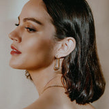Lait and Lune Metope Earrings in 18K Gold Vermeil on Sterling Silver