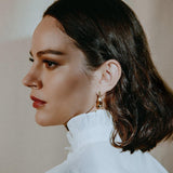Lait and Lune Rosette Earrings in 18K Gold Vermeil on Sterling Silver