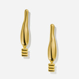 Lait and Lune Flute Earrings in 18K Gold Vermeil on Sterling Silver