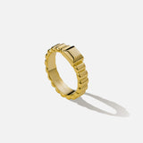 Lait and Lune Carnice Ring in 18K Gold Vermeil on Sterling Silver