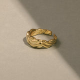 Lait and Lune Mica Ring in 18K Gold Vermeil on Sterling Silver