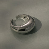 Lait and Lune Vortex Dome Ring in Rhodium Vermeil on Sterling Silver