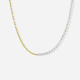 Sonette Necklace with Freshwater Baroque Pearls in 18k Gold Vermeil on Sterling Silver