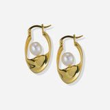 Talise Earrings with Freshwater Baroque Pearls in 18k Gold Vermeil on Sterling Silver