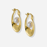 Talise Earrings with Freshwater Baroque Pearls in 18k Gold Vermeil on Sterling Silver