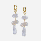 Toccata Earrings with Freshwater Baroque Pearls in 18k Gold Vermeil on Sterling Silver