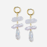 Toccata Earrings with Freshwater Baroque Pearls in 18k Gold Vermeil on Sterling Silver