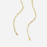 Ryna Link Chain Pearl Necklace with Freshwater Baroque Pearl in 18k Gold Vermeil