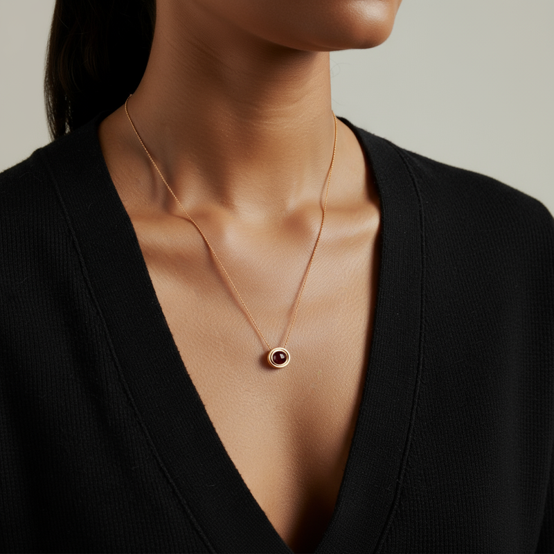 Terra Agate Pendant Necklace