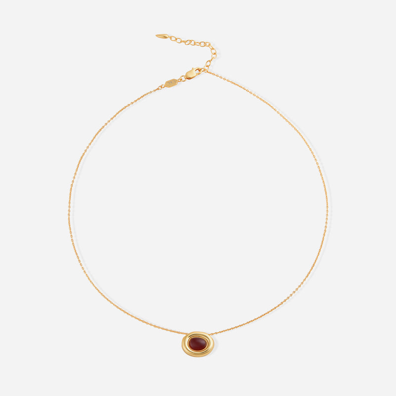 Terra Agate Pendant Necklace