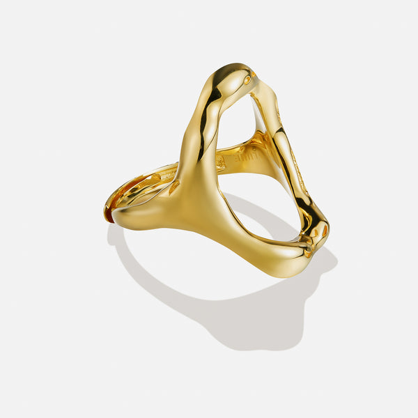 Lait and Lune Koru Ring in 18K Gold Vermeil on Sterling Silver Lait and Lune Koru Ring in Rhodium Vermeil on Sterling Silver