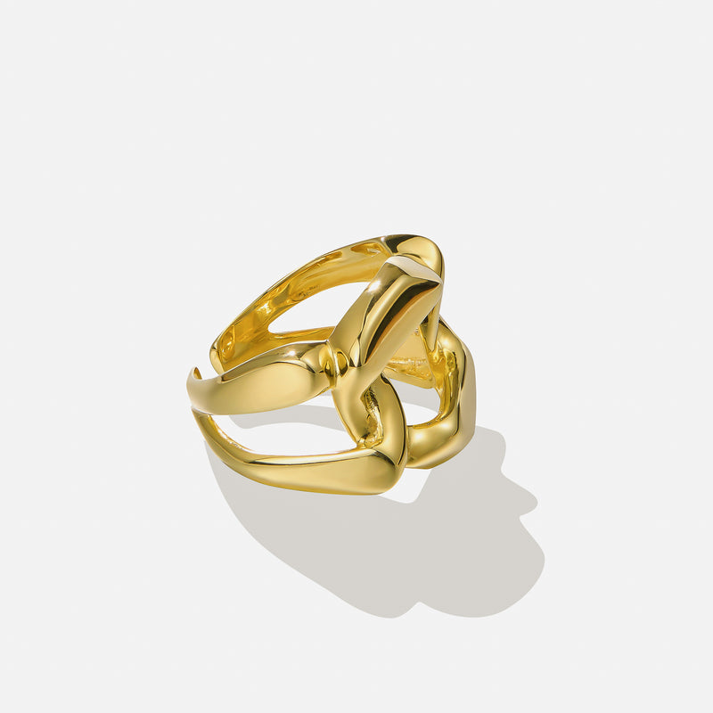 Lait and Lune Thar Ring in Rhodium Vermeil on Sterling Silver