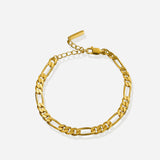 Lait and Lune Mesa Figaro Chain Bracelet in 18K Gold Vermeil on Sterling Silver