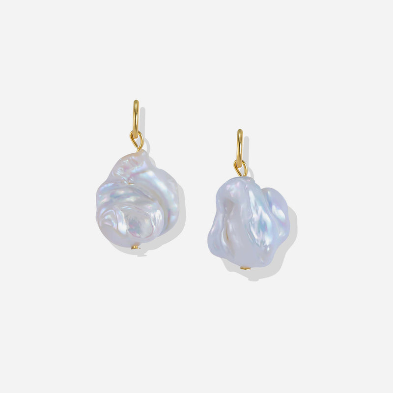 Pyla Earrings with Freshwater Baroque Pearls in 18k Gold Vermeil