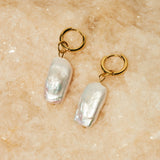 Beliz Earrings with Freshwater Baroque Pearls in 18K Gold Vermeil