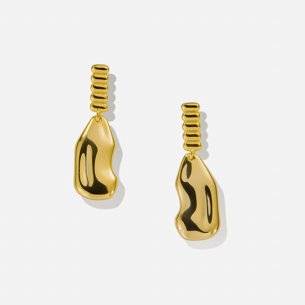 Lait and Lune Rosette Earrings in 18K Gold Vermeil on Sterling Silver