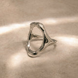 Lait and Lune Koru Ring in Rhodium Vermeil on Sterling Silver