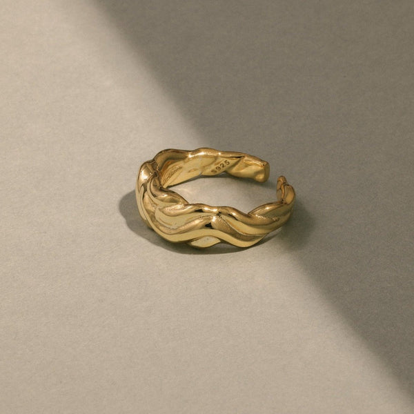Lait and Lune Mica Ring in 18K Gold Vermeil on Sterling Silver