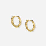 Ilana Hoop Pearl Earrings with Freshwater Baroque Pearls in 18K Gold Vermeil on Sterling Silver
